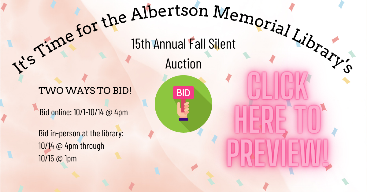 The Albertson Memorial Fall Silent Auction will begin October 1