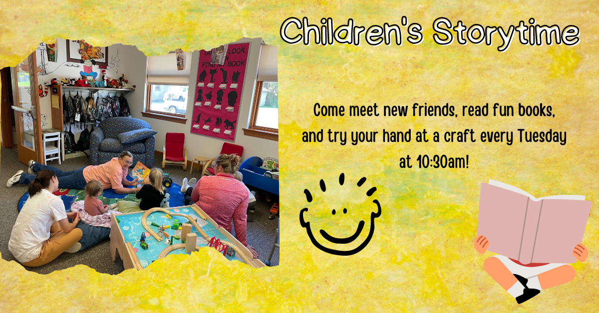 Childrens Storytime every Tuesday at 10:30am