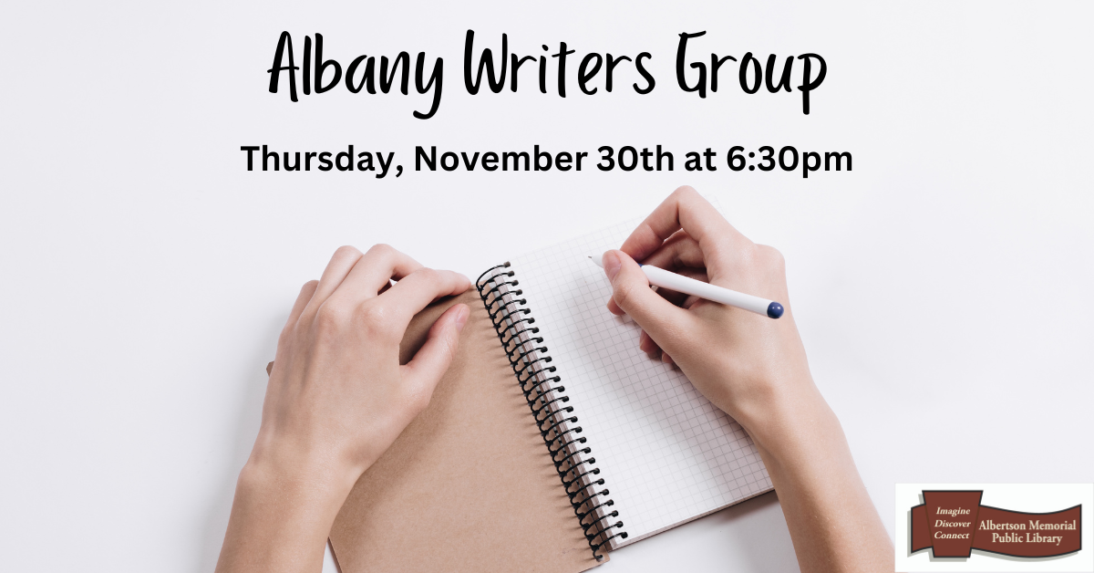 Albany Writers Group Thursday, November 30th at 6:30pm