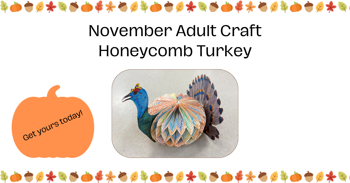 November Adult Craft- Honeycomb Turkey