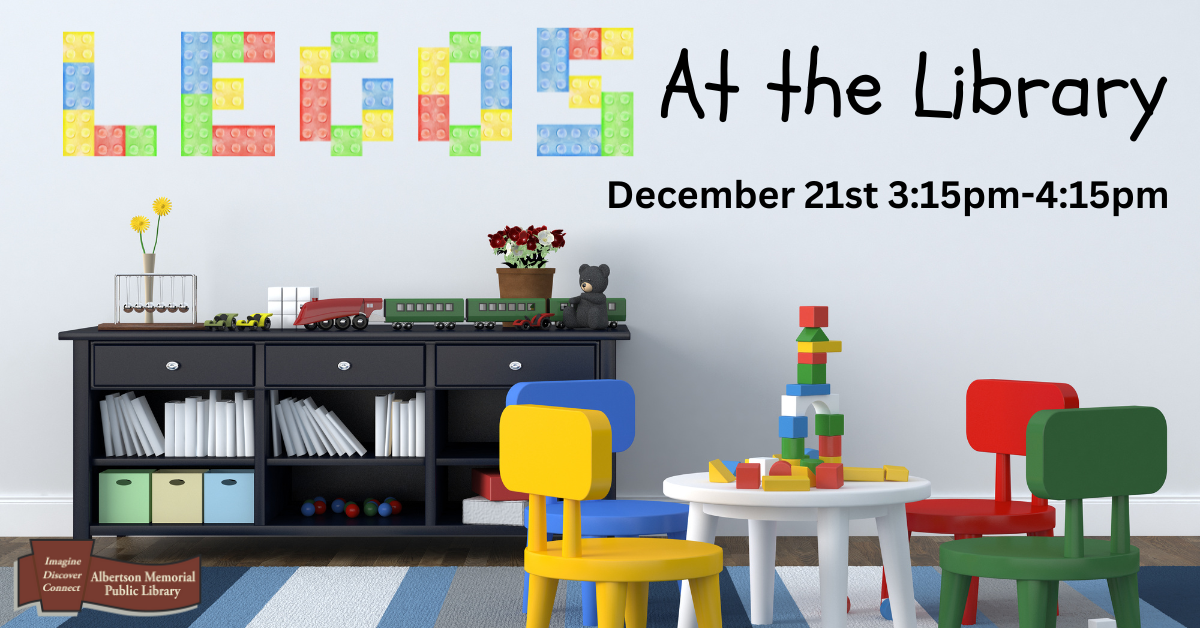Legos at the Library, December 21st 3:15pm-4:15pm