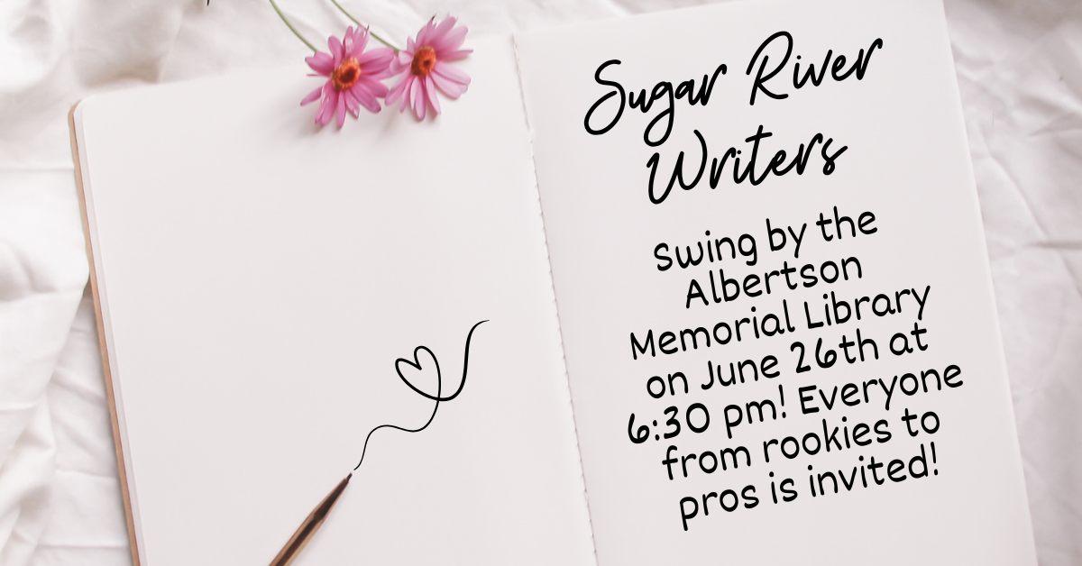 Join the Sugar River Writers on June 26th at 6:30 PM to celebrate your passion for the written word!  Whether you're a beginner or a seasoned writer, we warmly welcome everyone to come and participate!